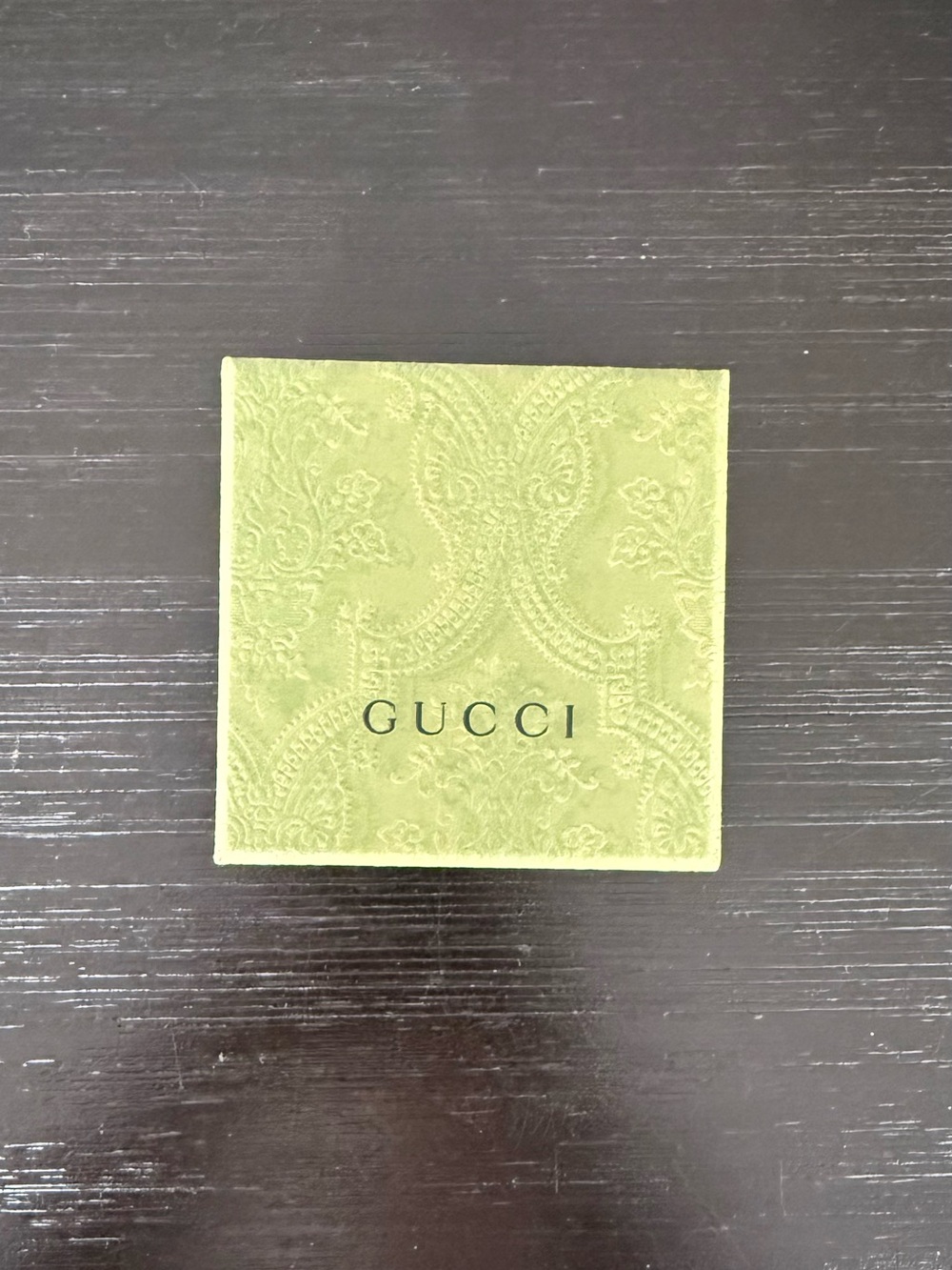 Gucci Green Embossed Jewlery Box with Insert